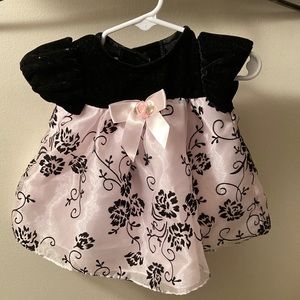Bonnie Baby 0-3mth pink and black formal dress